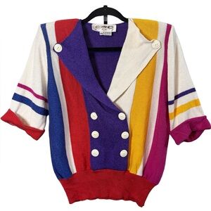 Epic Steven Multicolor Striped Vintage Sweater. Small. Great Condition. 1980’s